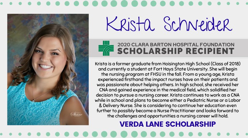 Krista Schneider Scholarship Recipient - Healthcare Scholarships